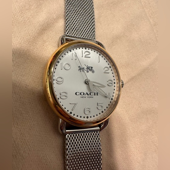 COACH Delancey Two-Tone Mesh Strap Watch - Picture 5 of 9